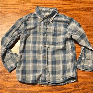 Crew cuts Kids Blue and sage green Plaid Shirt
